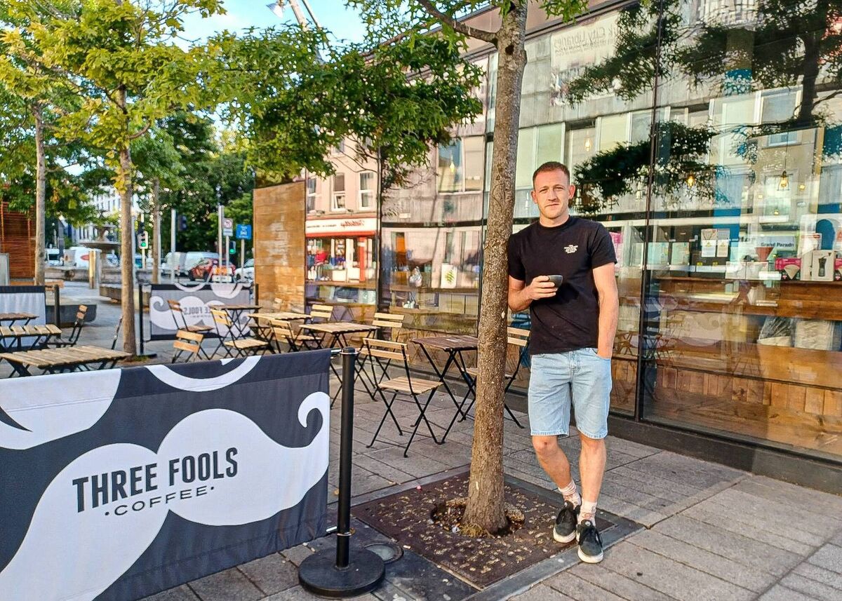 Sam Ryan during his time at Three Fools Coffee, where he developed his skills before opening Sam's Coffee in Togher.