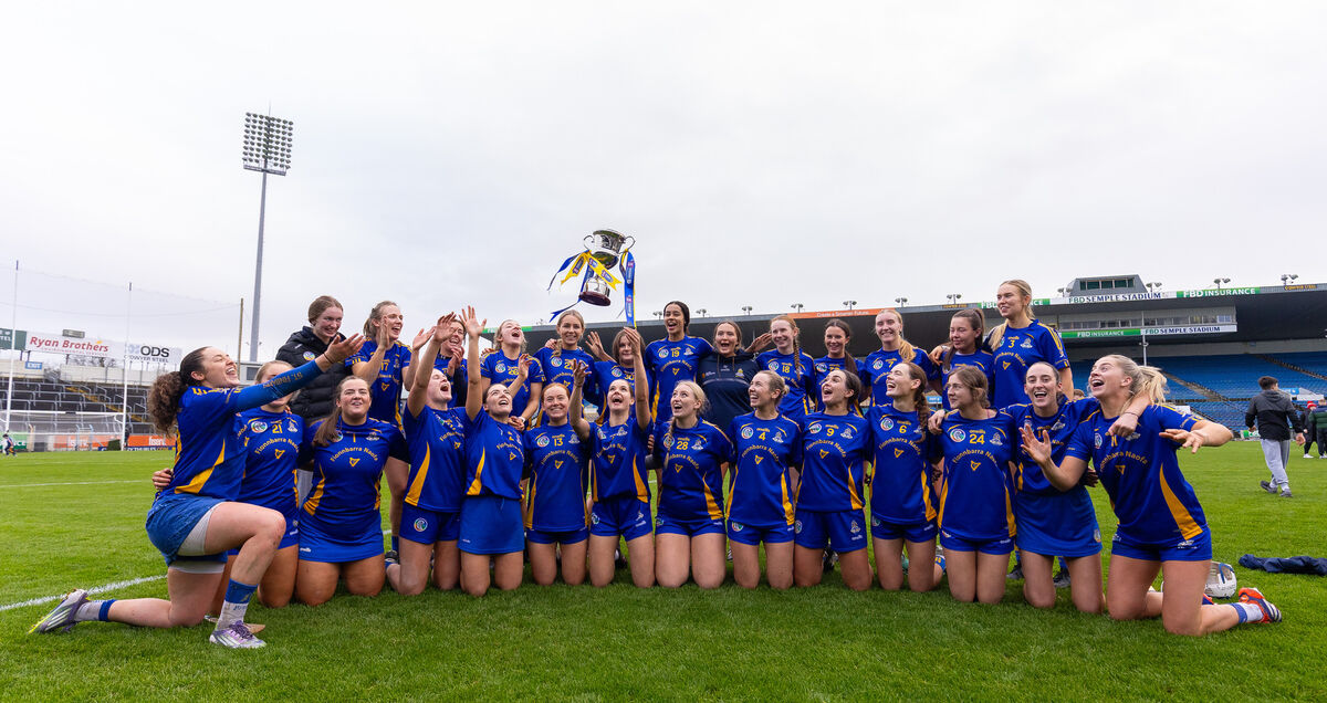 St Finbarr's celebrate with the cup. Picture: INPHO/Tom O'Hanlon