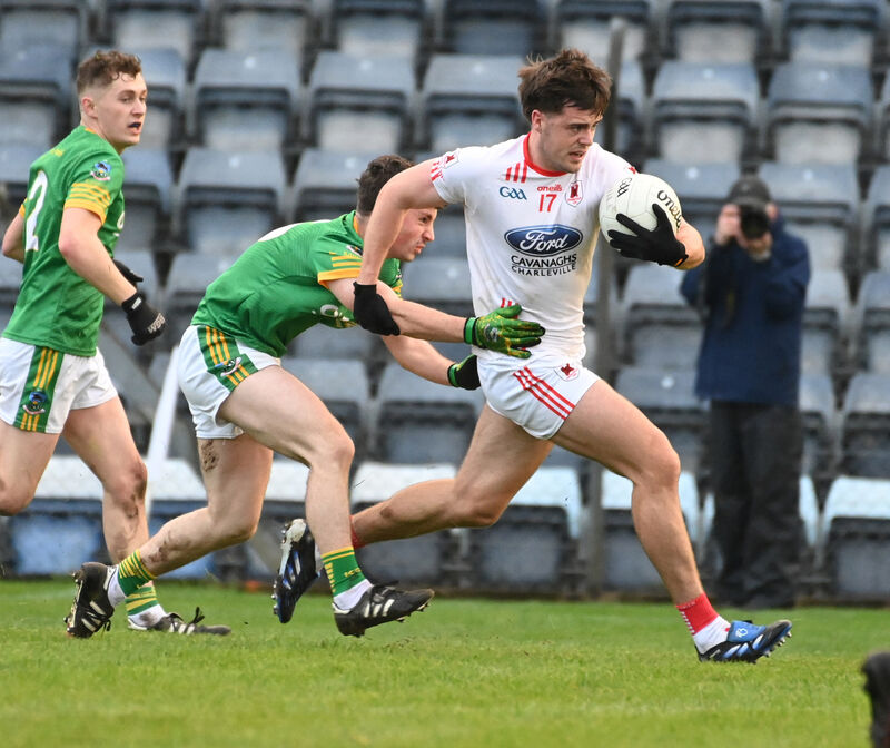 Charleville's Darragh Fitzgibbon is tackled by Kilmacabea's Liam McCarthy. Picture: Eddie O'Hare