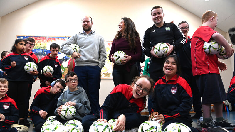 Students of Our Lady of Good Counsel School in Ballincollig love their Coever soccer coaching sessions