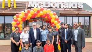 <p>McDonald’s Douglas Celebrates official reopening. Franchisee Jim Roynane marked the grand reopening of McDonald’s Douglas. The event welcomed local families and guests, featuring a ribbon-cutting ceremony, community engagement activities and acknowledgements of the dedicated team whose hard work helped bring the restaurant’s refreshed experience to life. Photo:Gerard McCarthy. </p>