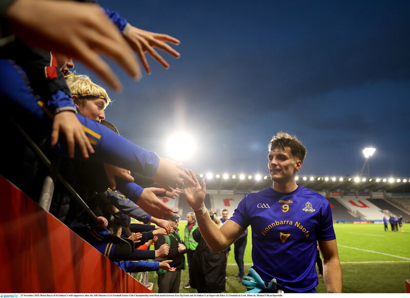 Brian Hayes of St Finbarr's with supporters after the win over Éire Óg, Ennis. Picture: Michael P Ryan/Sportsfile