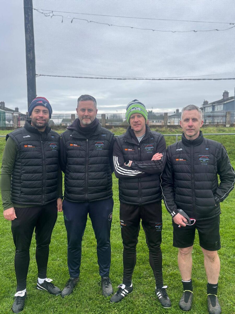 St Colmcille's mentors Barry Hegarty, Emmet McCarthy, Donal Looney and Ricky Forde.