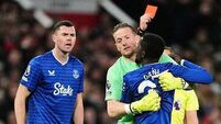 Idrissa Gana Gueye sent off for slapping Everton team-mate Michael Keane
