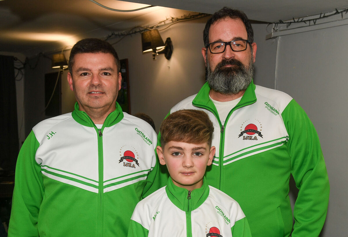  Joe and Michael Hunter and Phil Keohane of Passage West KC. Picture: David Keane.