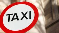 Taxi Sign at Taxi Stand, Europe