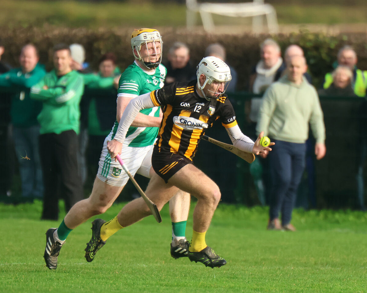 Ronan Crowley of Kilbrittan on the attack against Kieran Storin of Knockaderry in the AIB Munster Club JHC semi-final a fortnight ago. Picture: Brendan Gleeson Ronan Crowley of Kilbrittan on the attack against Kieran Storin of Knockaderry in the AIB Munster Club JHC semi-final a fortnight ago. Picture: Brendan Gleeson
