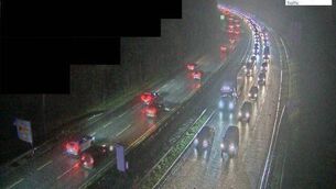 <p>A multi vehicle collision has occurred between the Jack Lynch Tunnel West entrance and J10 Mahon. Photo: TII</p> <p>A multi vehicle collision has occurred between the Jack Lynch Tunnel West entrance and J10 Mahon. Photo: TII</p>