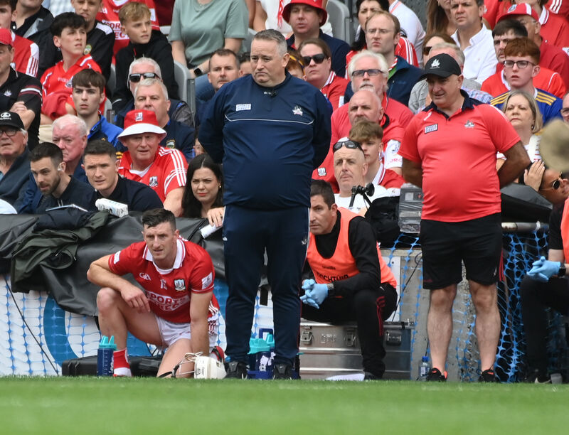 Cork manager Pat Ryan and selector Fergal Condon with Patrick Horgan in the final minutes of July's All-Ireland SHC final defeat to Tipperary at Croke Park. Picture: Eddie O'Hare Cork manager Pat Ryan and selector Fergal Condon with Patrick Horgan in the final minutes of July's All-Ireland SHC final defeat to Tipperary at Croke Park. Picture: Eddie O'Hare