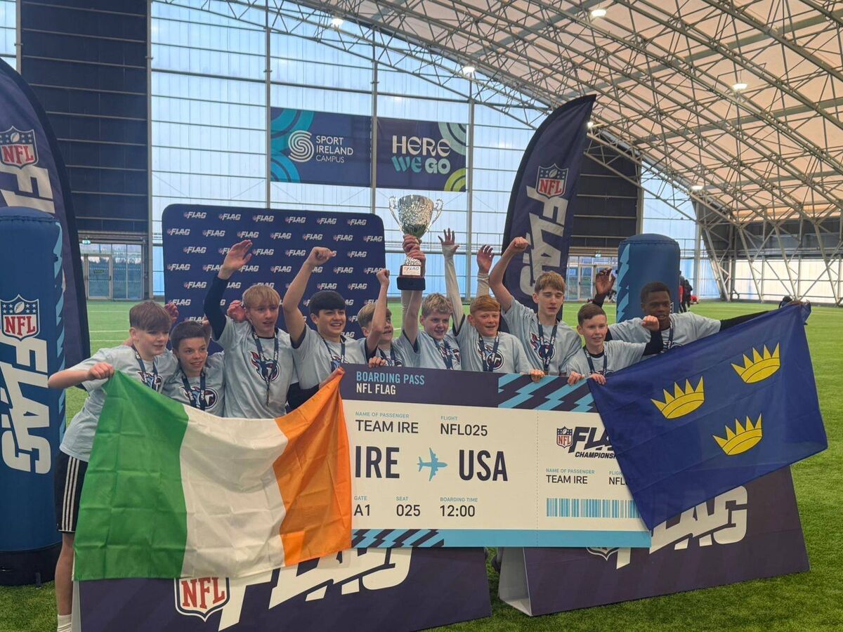 St Francis College Rochestown are going to the USA in 2026 to play American Football after success in the All-Ireland NFL Flag Championship at the Indoor Sports Arena in Dublin.