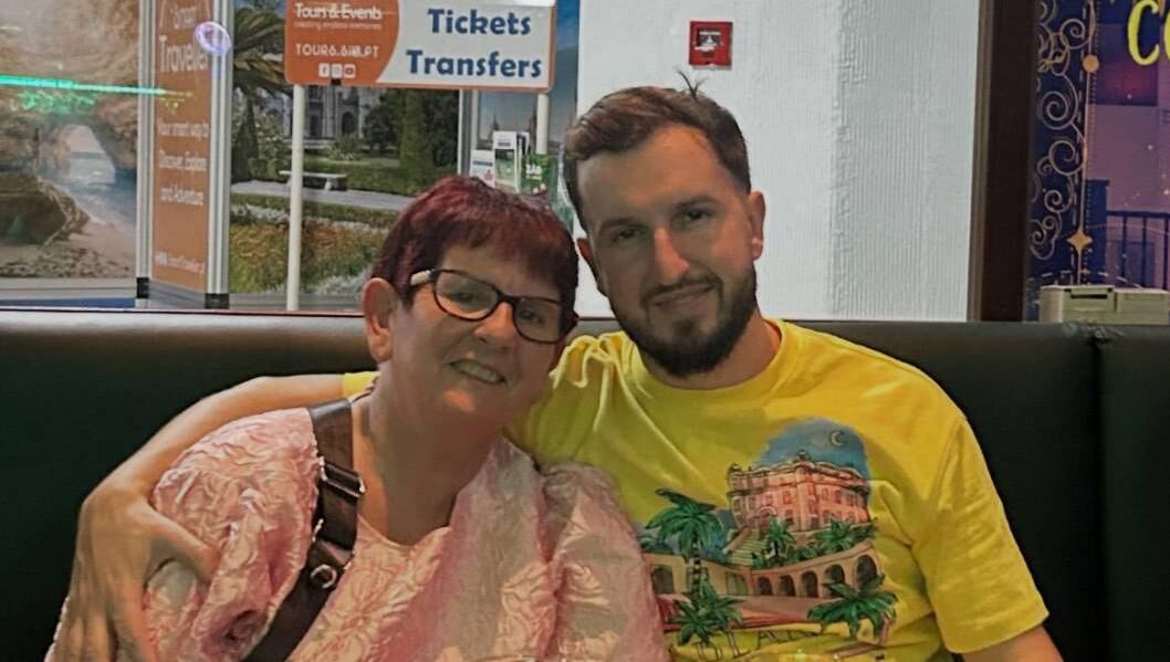 Daniel Buckley with his mother Mary. He had three sisters and says: “My mother was very protective of me”. TOP RIGHT: Daniel with his son Joey. 