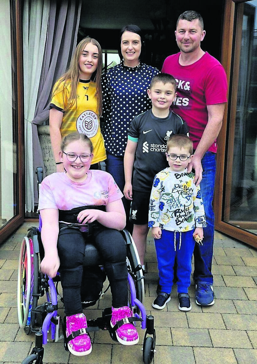 Lucy Kelly, from Cork, and her family. 