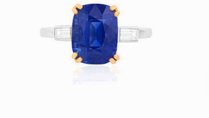 Very rare Kashmir sapphire ring up for auction Very rare Kashmir sapphire ring up for auction