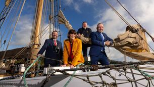 <p>Pádraic Vallely, Rethink Ireland; Deirdre Mortell, Rethink Ireland; Colin Healy, Sailing into Wellness, and Jerry Buttimer, Minister of State at the Department of Rural and Community Development and the Gaeltacht and at the Department of Transport, at the launch of Rethink Ireland’s Impact Fund 2025. Picture: Michael O'Sullivan/OSM PHOTO</p>