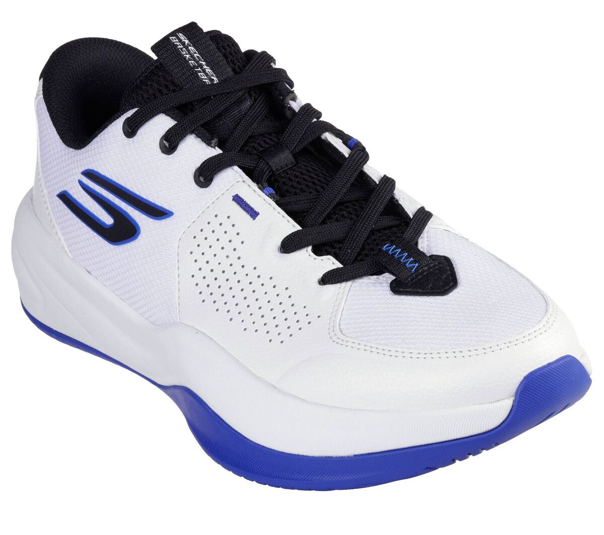 Move up and down the court like a champion wearing Skechers Basketball®: SKX League™. Designed for optimal comfort and exceptional stability, this low-top basketball lace-up features a breathable, lightweight mesh and durable leather upper. It's equipped with a Skechers MOVE FOAM™ insole and innovative 5-GEN® Foam for responsive cushioning. Move up and down the court like a champion wearing Skechers Basketball®: SKX League™. Designed for optimal comfort and exceptional stability, this low-top basketball lace-up features a breathable, lightweight mesh and durable leather upper. It's equipped with a Skechers MOVE FOAM™ insole and innovative 5-GEN® Foam for responsive cushioning.