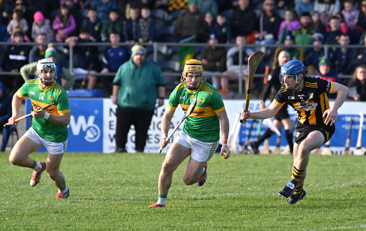  Darragh Considine, Kilbrittain, looking to tackle Alan Dunwoody of Kilrossanty. Picture: Dan Linehan