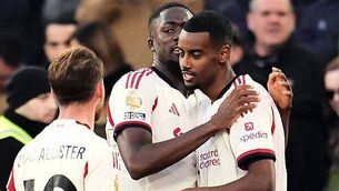 Alexander Isak opens Premier League account as Liverpool win at 10-man West Ham