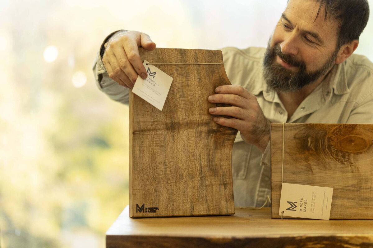 AT YOUR SERVICE: The Mindful Maker tapas serving boards come in two sizes. Picture: Aoife Long
                        