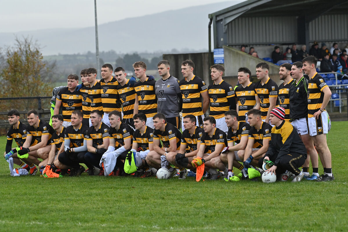 The Buttevant squad before the game against Ahane. Picture: Dan Linehan