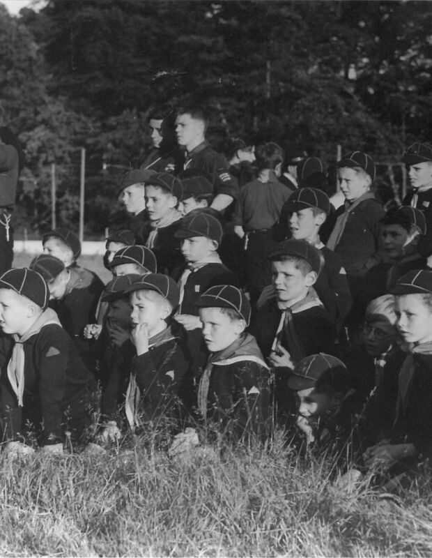 A boy scouts rally at the greyhound track in Cork on June 15, 1951