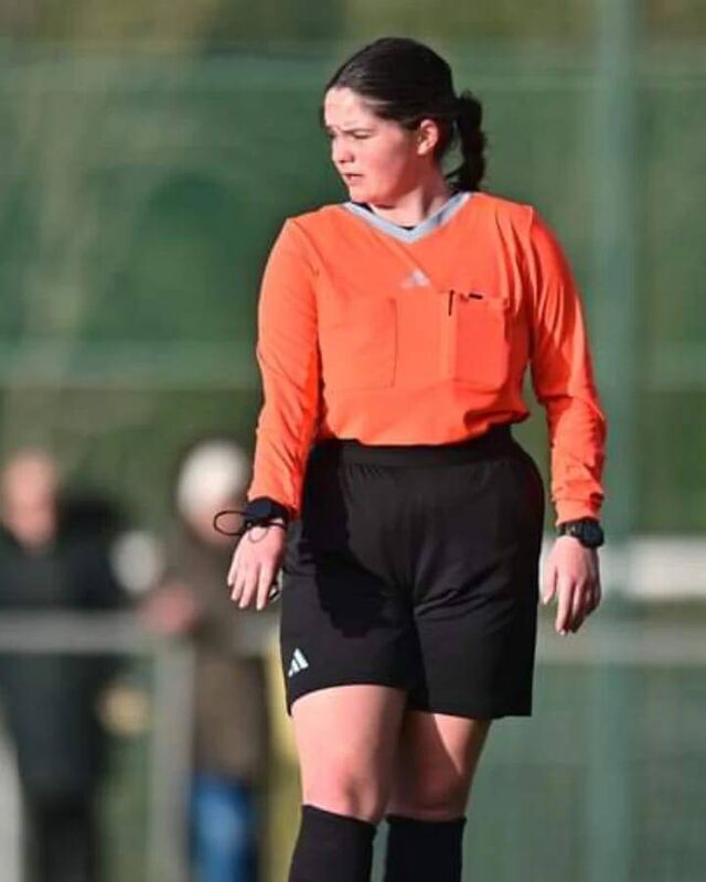 Lucy O'Sullivan first took up the whistle while still playing as a goalkeeper Lucy O'Sullivan first took up the whistle while still playing as a goalkeeper