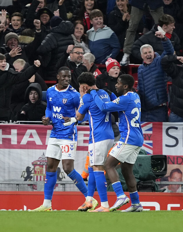 Sunderland's Chemsdine Talbi celebrates scoring the side's goal against Liverpool during the Premier League match at Anfield, Liverpool. Picture: Peter Byrne/PA Wire Sunderland's Chemsdine Talbi celebrates scoring the side's goal against Liverpool during the Premier League match at Anfield, Liverpool. Picture: Peter Byrne/PA Wire