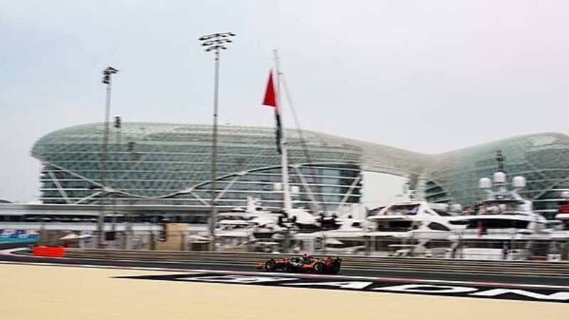 Lando Norris squeezes out Max Verstappen in Abu Dhabi Grand Prix first practice