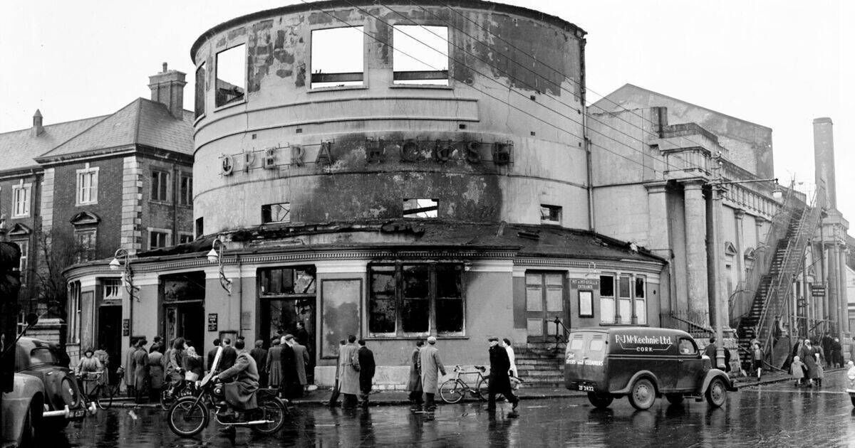 Cork Opera House in the aftermath of the fire on December 12, 1955. Cork Opera House in the aftermath of the fire on December 12, 1955.
