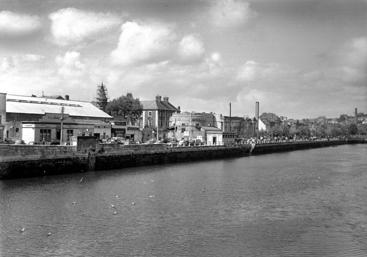 The ruins of Cork Opera House on Lavitt's Quay viewed from Camden Quay in 1960. The ruins of Cork Opera House on Lavitt's Quay viewed from Camden Quay in 1960.