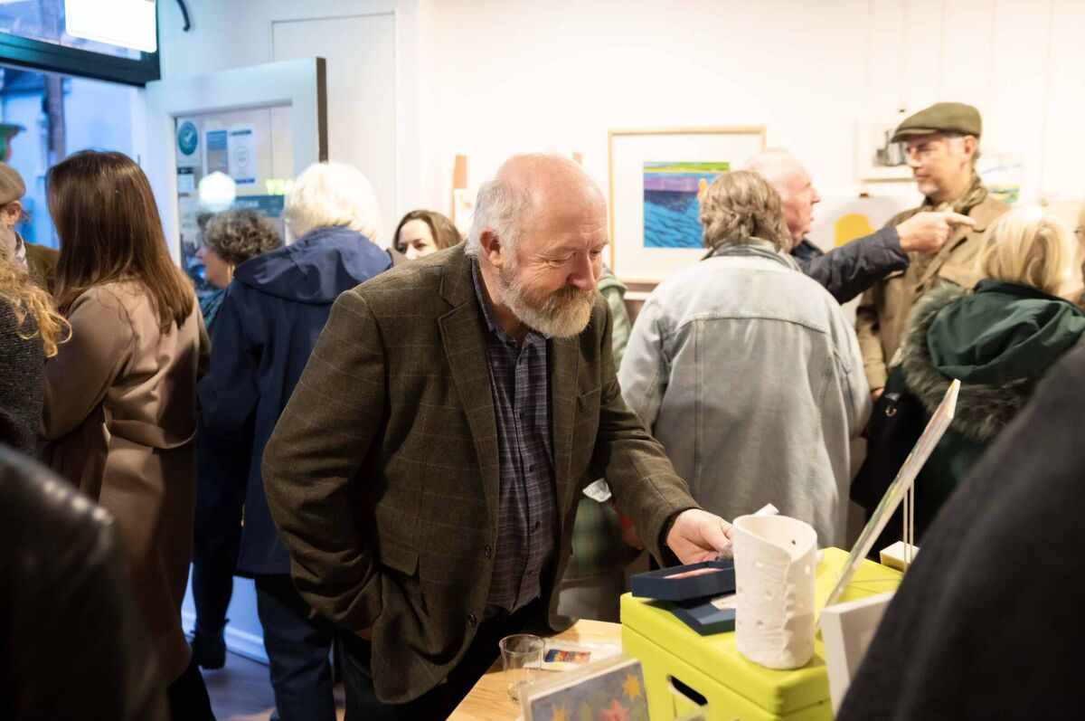 Cork County Arts Officer Ian McDonagh enjoys some of Gallery Mór wares. Cork County Arts Officer Ian McDonagh enjoys some of Gallery Mór wares.