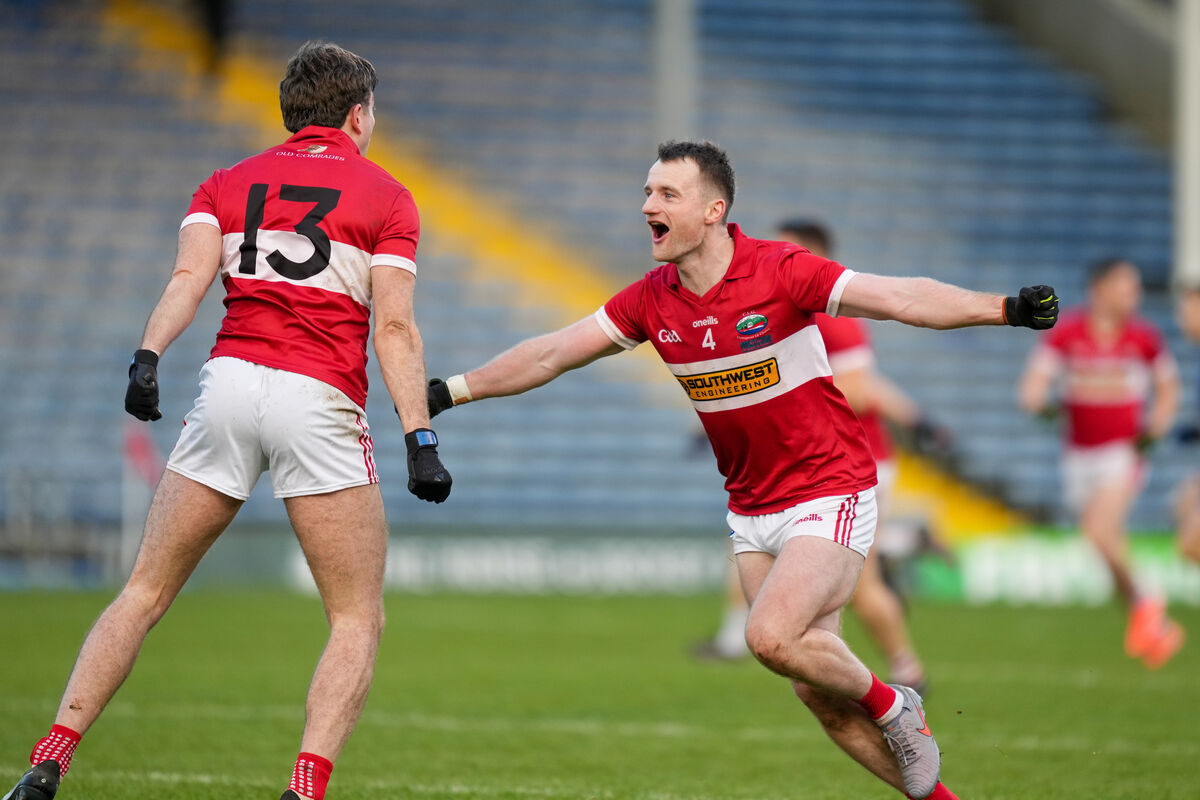 Conor Geaney and Tom O'Sullivan of Dingle celebrate at full-time. Picture: INPHO/James Lawlor Conor Geaney and Tom O'Sullivan of Dingle celebrate at full-time. Picture: INPHO/James Lawlor