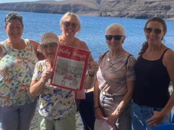 Una, Sarah, Rita, Mary and Stephanie on a walk in Lanzarote. 