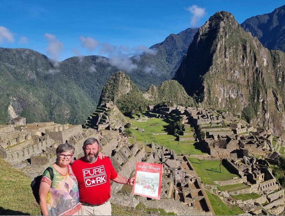 Tadhg and Mary Ó Scannáil from Ballinlough taking in the ancient views of Machu Picchu, during their three-month backpacking trip to South America. Tadhg and Mary Ó Scannáil from Ballinlough taking in the ancient views of Machu Picchu, during their three-month backpacking trip to South America.