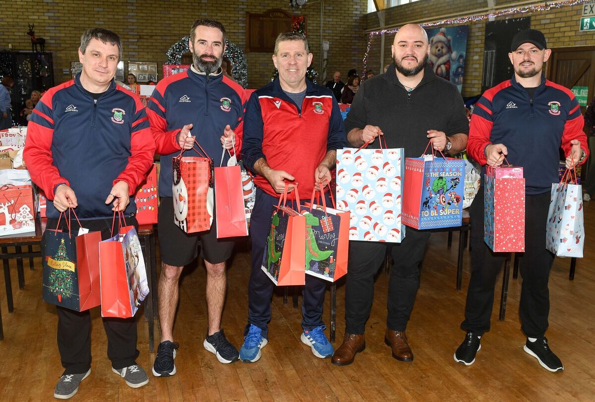 Springfield Ramblers FC members Shane O'Brien, Cormac Donaghue, Tommy Johnson, Brian Ruiz Flynn and Conor Lang at Cobh GAA club. Springfield Ramblers FC members Shane O'Brien, Cormac Donaghue, Tommy Johnson, Brian Ruiz Flynn and Conor Lang at Cobh GAA club.