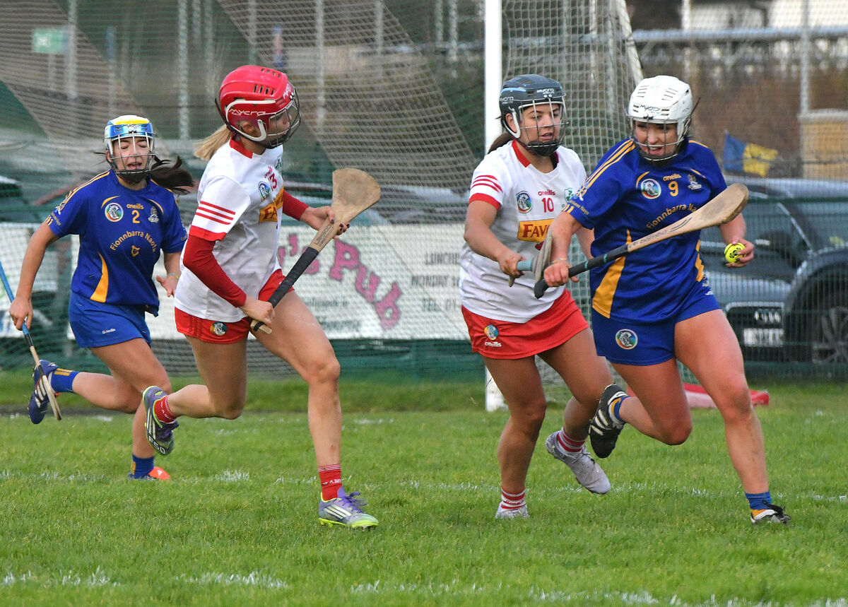 Aisling Shannon St Finbarr's, moves past t Loughgiel Shamrocks' Katie McKillop in a nail-biting All-Ireland Club Championship semi-final. Picture: Moya Nolan Aisling Shannon St Finbarr's, moves past t Loughgiel Shamrocks' Katie McKillop in a nail-biting All-Ireland Club Championship semi-final. Picture: Moya Nolan