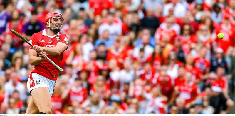 Brian Hayes hits the net against Dublin. Pictrue: Ray McManus/Sportsfile Brian Hayes hits the net against Dublin. Pictrue: Ray McManus/Sportsfile
