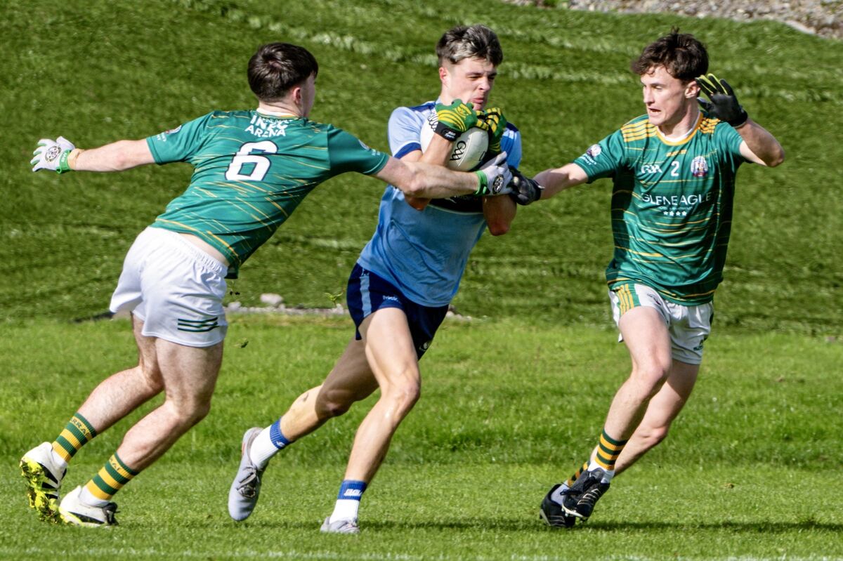 Clonakilty Community College’s Seán Whelton battles to break through the St Brendan’s College Killarney defence this year. Picture: Chani Anderson