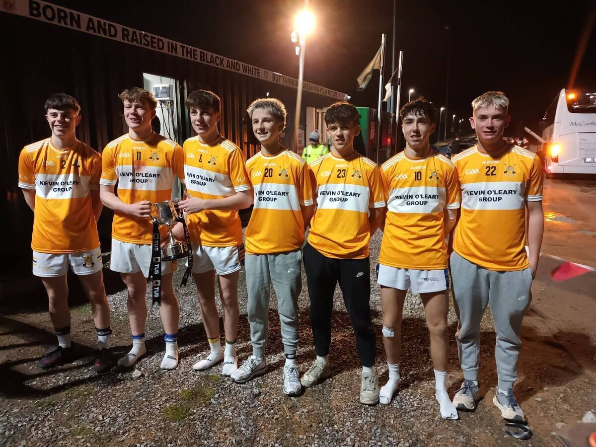 Hamilton HS Bandon players, Rory Fleming, Harry Forbes, Alan Long, Conor Murphy, Fionn Murray, JJ Galvin and Aaron Buttimer. 