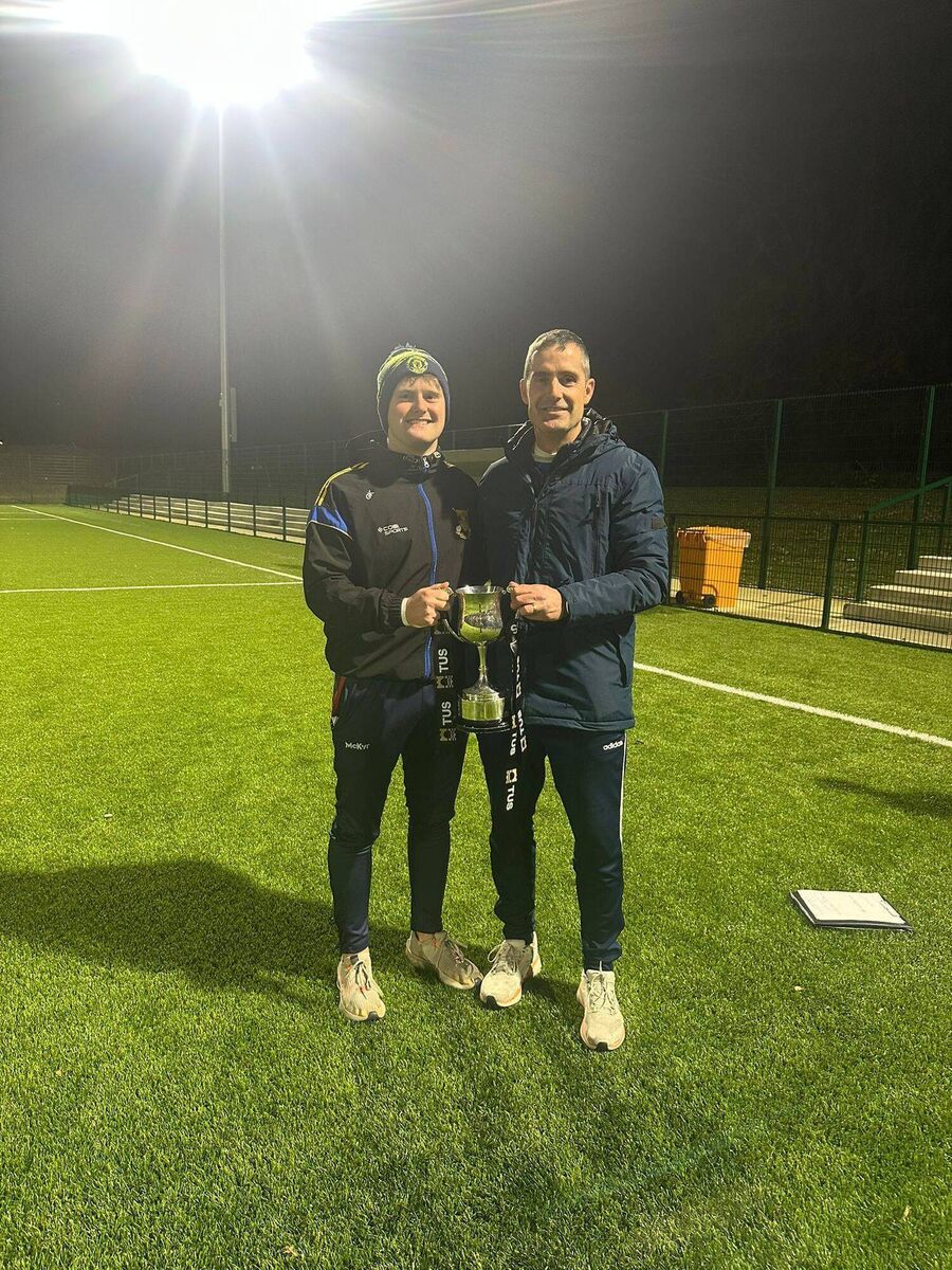 Hamilton High School Bandon management Gavin Kelleher (selector) and Rob Honohan (manager).