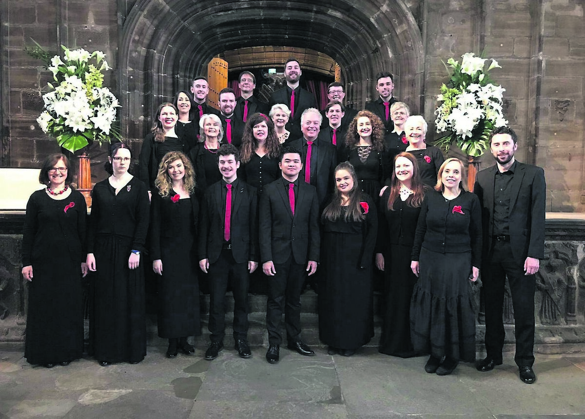 The Madrigal ‘75 choir at St Mary’s Catholic Cathedral in Edinburgh in 2019. 