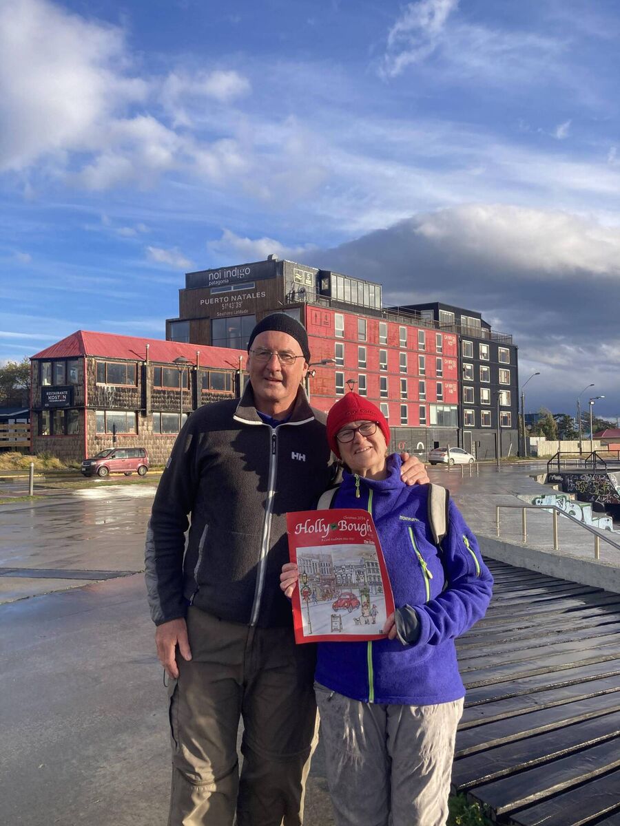 Jim and Katie Corbett in Puerto Natales, Southern Chile. Jim and Katie Corbett in Puerto Natales, Southern Chile.