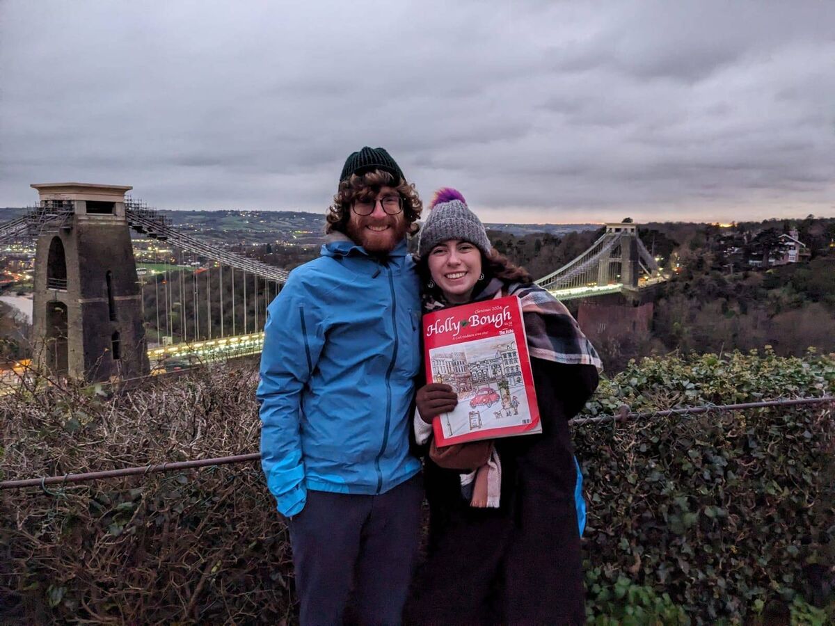 Emma and Killian, both from Cork but living in Bristol, at the Clifton Suspension Bridge. 