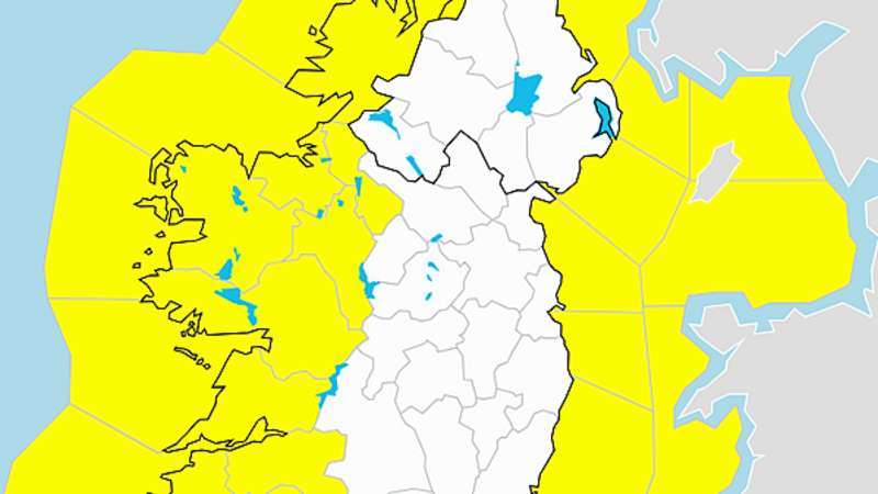 Rainfall warning for Cork and Kerry upgraded to status orange