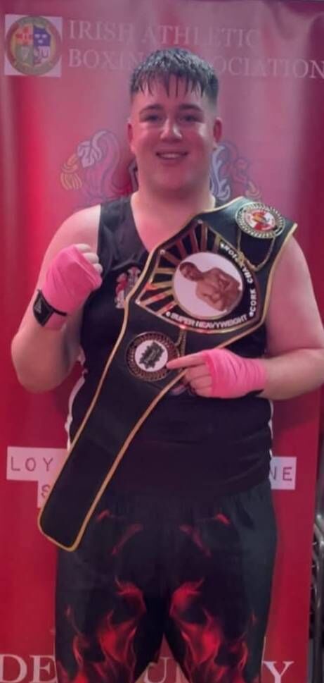 Cork Boxing: Michael O'Donovan winner of the Jack McAulliffe belt at the De Courcey boxing tournament in Bandon. 