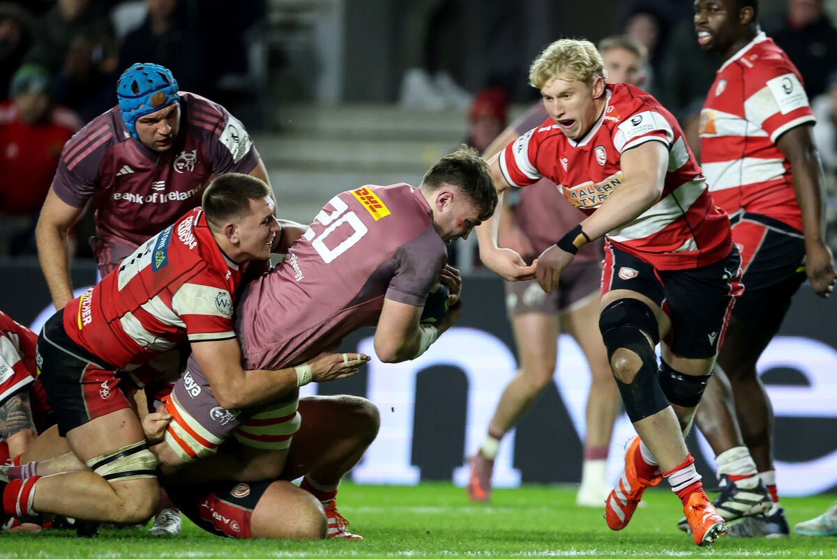 Munster's Ruadhan Quinn scores a try. Picture: INPHO/Billy Stickland Munster's Ruadhan Quinn scores a try. Picture: INPHO/Billy Stickland