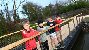<p> Friends Ralph Horgan, Edwin Prusinowski, Eoin O'Loinsigh and Ronan Leonard from Blackrock on one of the new pedestrian bridges at the Atlantic Pond.. Picture: Larry Cummins</p> <p> Friends Ralph Horgan, Edwin Prusinowski, Eoin O'Loinsigh and Ronan Leonard from Blackrock on one of the new pedestrian bridges at the Atlantic Pond.. Picture: Larry Cummins</p>
