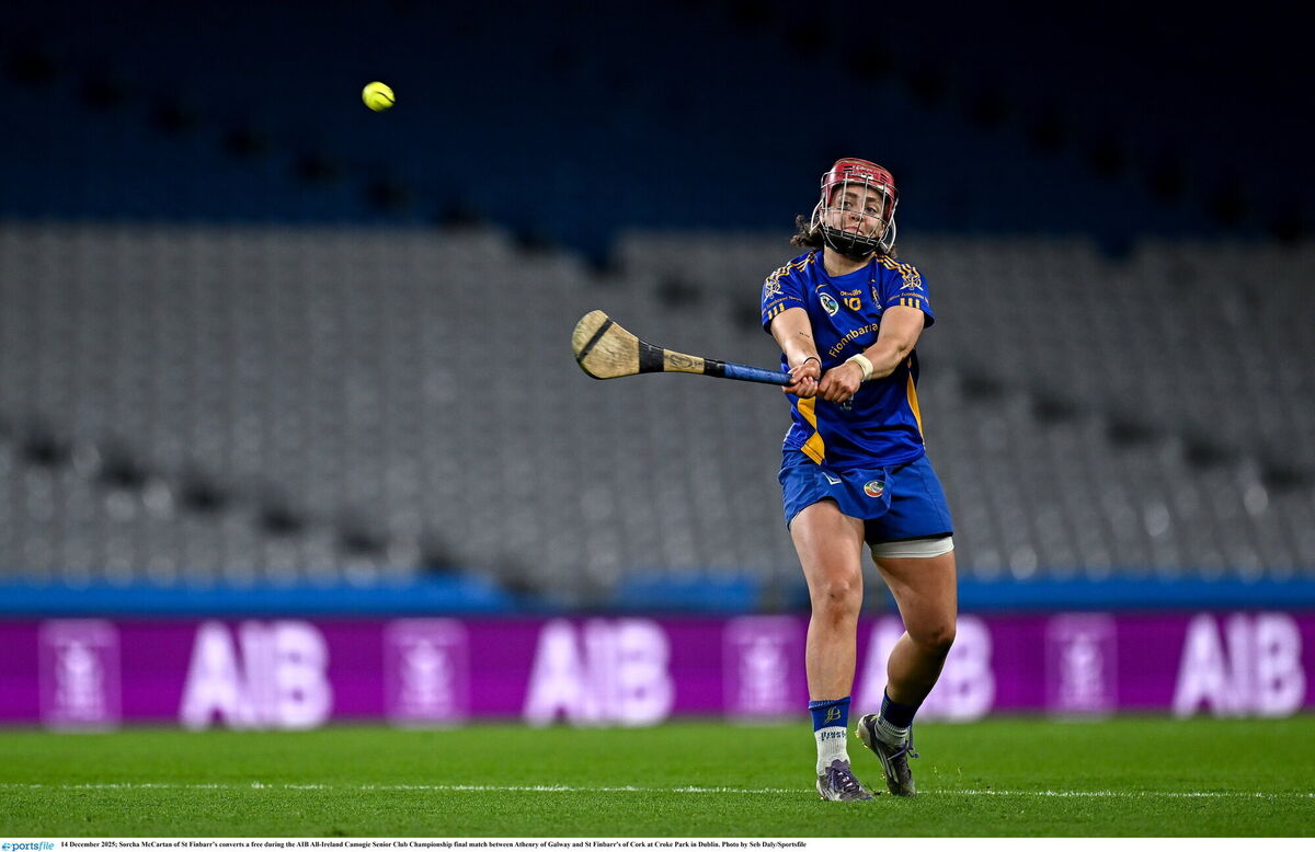 Sorcha McCartan of St Finbarr’s converts a free at Croke Park. Picture: Seb Daly/Sportsfile Sorcha McCartan of St Finbarr’s converts a free at Croke Park. Picture: Seb Daly/Sportsfile
