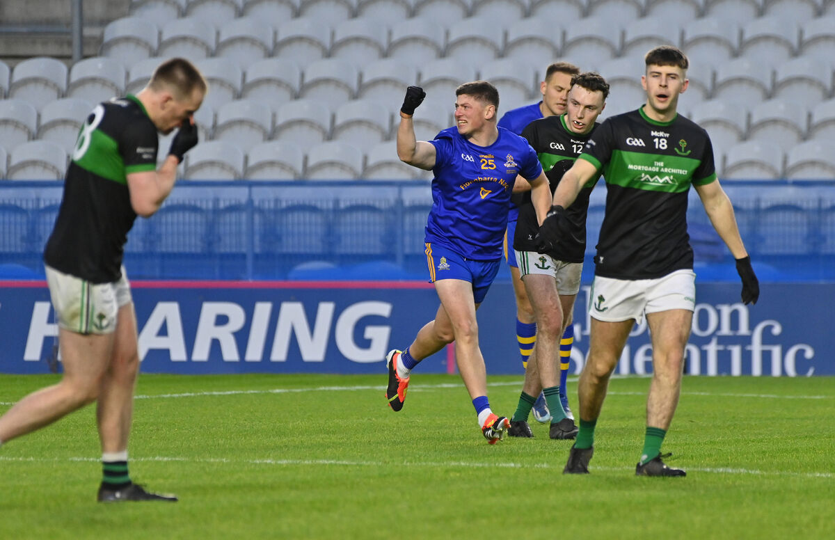  Cillian Myers-Murray of St Finbarr's celebrates his winning point against Nemo Rangers. Picture: Dan Linehan