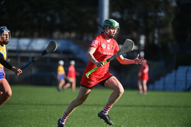 Hannah Looney, in action for Cork in the Very Camogie League. Looney has been drafted by The Hawks for 2025. Picture: Larry Cummins. Hannah Looney, in action for Cork in the Very Camogie League. Looney has been drafted by The Hawks for 2025. Picture: Larry Cummins.