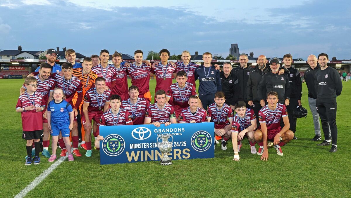  Cobh Ramblers celebrate their win.